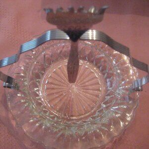 Sheffield Chromium Serving Dish Seafood Set Condiments Pickles Olives Vintage